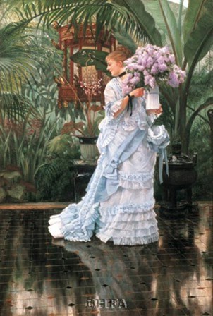 The Bunch of Lilacs by James Jacques Joseph Tissot art print