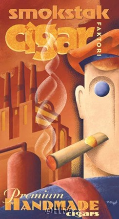 Smokstak Cigar Faktori by Michael Kungl art print