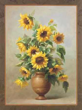 Sunflowers In Bronze II by Welby art print