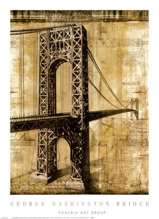 George Washington Bridge by P. Moss art print