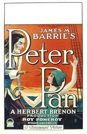 Peter Pan Book by James M. Barrie art print
