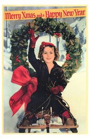 Shirley Temple Christmas Greeting art print