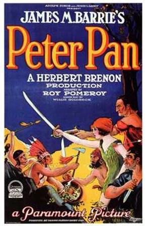 Peter Pan by James M. Barrie (book cover) art print