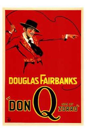 Don Q Son of Zorro Red With Douglas Fairbanks art print