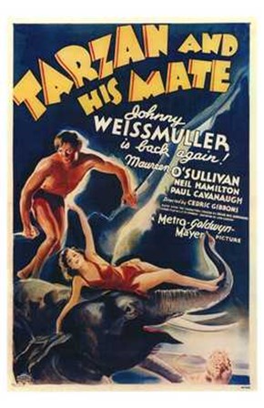 Tarzan and His Mate, c.1934 - style A art print