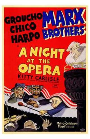 A Night At the Opera Groucho Chico Harpo art print