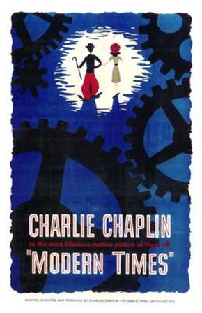 Modern Times Charlie Chaplin Cartoon art print