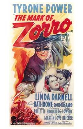 The Mark of Zorro Tyrone Power art print