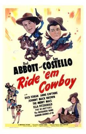 Abbott and Costello, Ride &#39;Em Cowboy, c.1942 art print