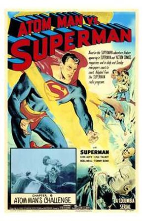 Atom Man Vs Superman Atom Man&#39;s Challenge art print