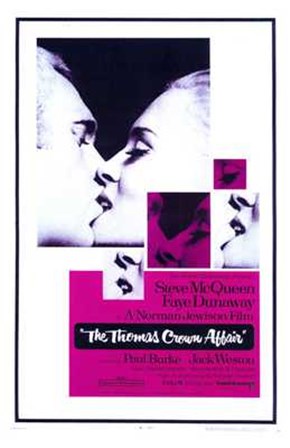 The Thomas Crown Affair - kissing art print