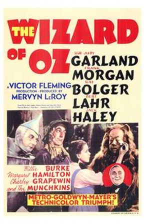 The Wizard of Oz Garland Morgan Bolger Lanr Haley art print