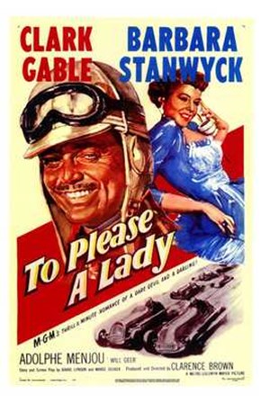 to Please a Lady (movie poster) art print