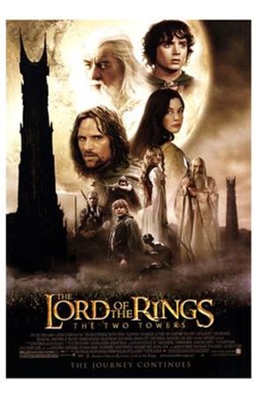 Lord of the Rings: the Two Towers Main Characters art print