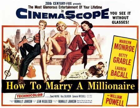 How to Marry a Millionaire, c.1953 - style A art print