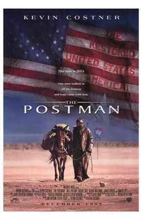 The Postman - American Flag art print