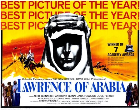 Lawrence of Arabia Best Picture of the Year Yellow art print
