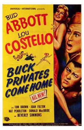 Abbott and Costello, Buck Privates Come Home, c.1947 art print