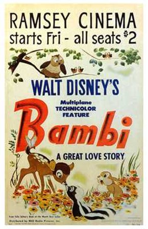 Bambi A Great Love Story art print