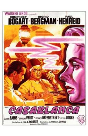 Casablanca Warner Brothers art print