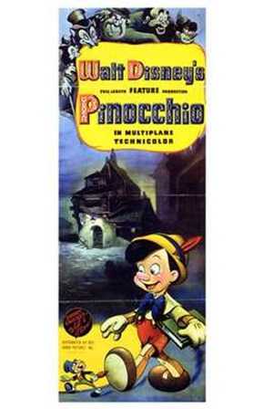 Pinocchio Tall art print