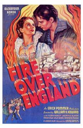 Fire Over England art print