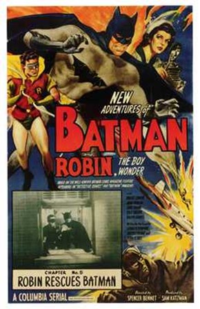 Batman and Robin - Robin Rescues Batman art print