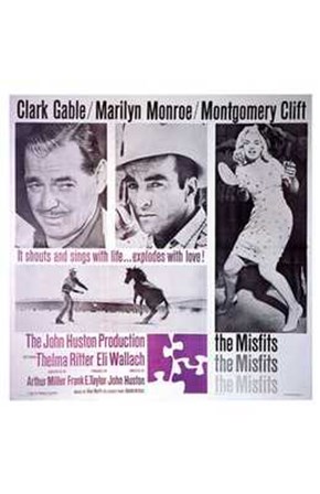 The Misfits Clark Gable Marilyn Monroe Montgomery Cliff art print