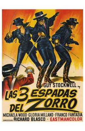 The Three Swords of Zorro art print