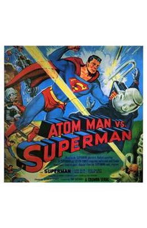 Atom Man Vs Superman art print