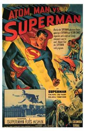 Atom Man Vs Superman Superman Flies Again art print