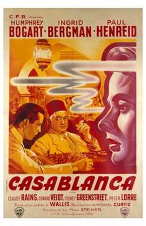 Casablanca Warner Brothers art print