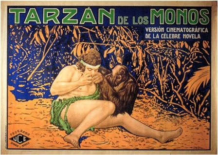 Tarzan of the Apes, c.1917 (Spanish) - style A art print
