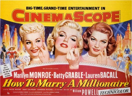 How to Marry a Millionaire, c.1953 - style B art print