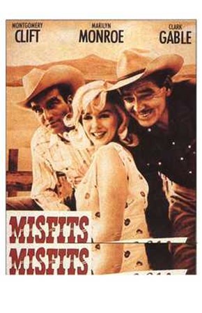 The Misfits Clift Monroe Gable art print