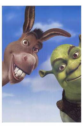 Shrek 2 Donkey and Shrek art print