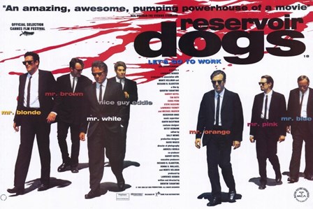 Reservoir Dogs Cast with Blood Splatter art print