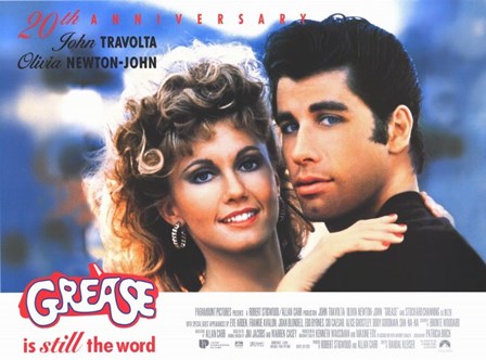 Grease Travolta &amp; Newton-John art print