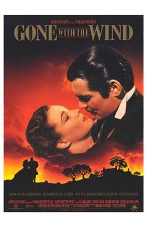Gone with the Wind Scarlett O&#39;Hara &amp; Rhett Butler art print