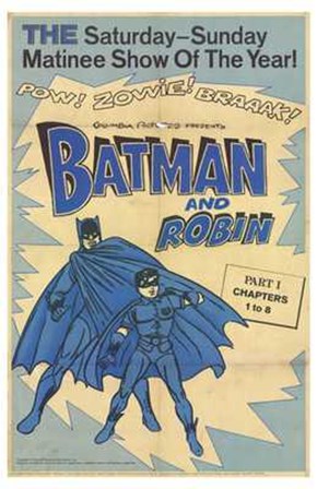 Batman and Robin Vintage art print