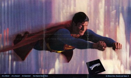 Superman: the Movie Flying in the Sky art print