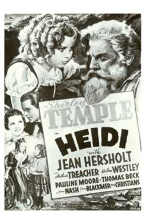 Heidi Black And White Film Poster art print