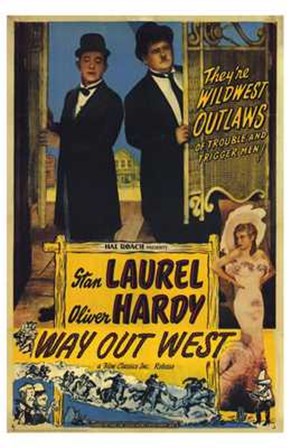 Way Out West Laurel Hardy art print