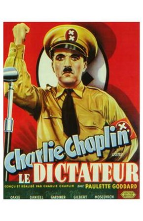 The Great Dictator - man holding up his fist art print