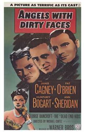 Angels with Dirty Faces Gagney O&#39;Brien Bogart Sheridan art print