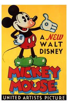 A New Walt Disney Mickey Mouse in Yellow art print