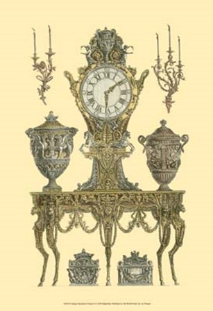 Antique Decorative Clock II by Francesco Piranesi art print