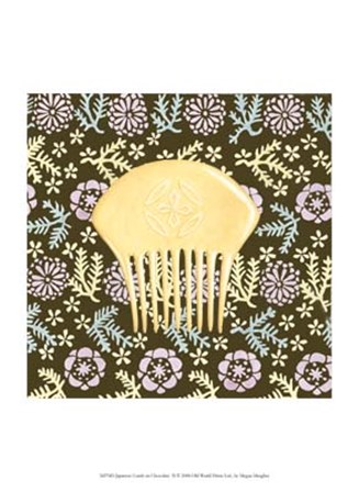 Japanese Comb on Chocolate II by Megan Meagher art print