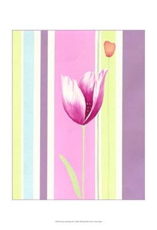 Flowers &amp; Stripes III by Vision Studio art print