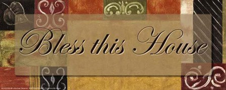 Words to Live By, DcorBless this House by Debbie DeWitt art print